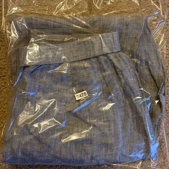 Eileen Fisher Slouchy Ankle Chambray Linen Pants Size PP/PTP - Picture 10 of 10